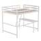 Flash Furniture White Full Loft Bed Frame with Desk and Ladder MH-LBD5-WH-F-GG - alternate 8